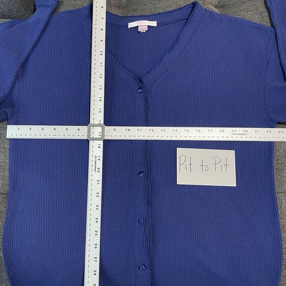 Vintage Victoria's Secret Thermal Waffle Knit Nightie Night Gown Shirt Large 90s - Picture 5 of 9